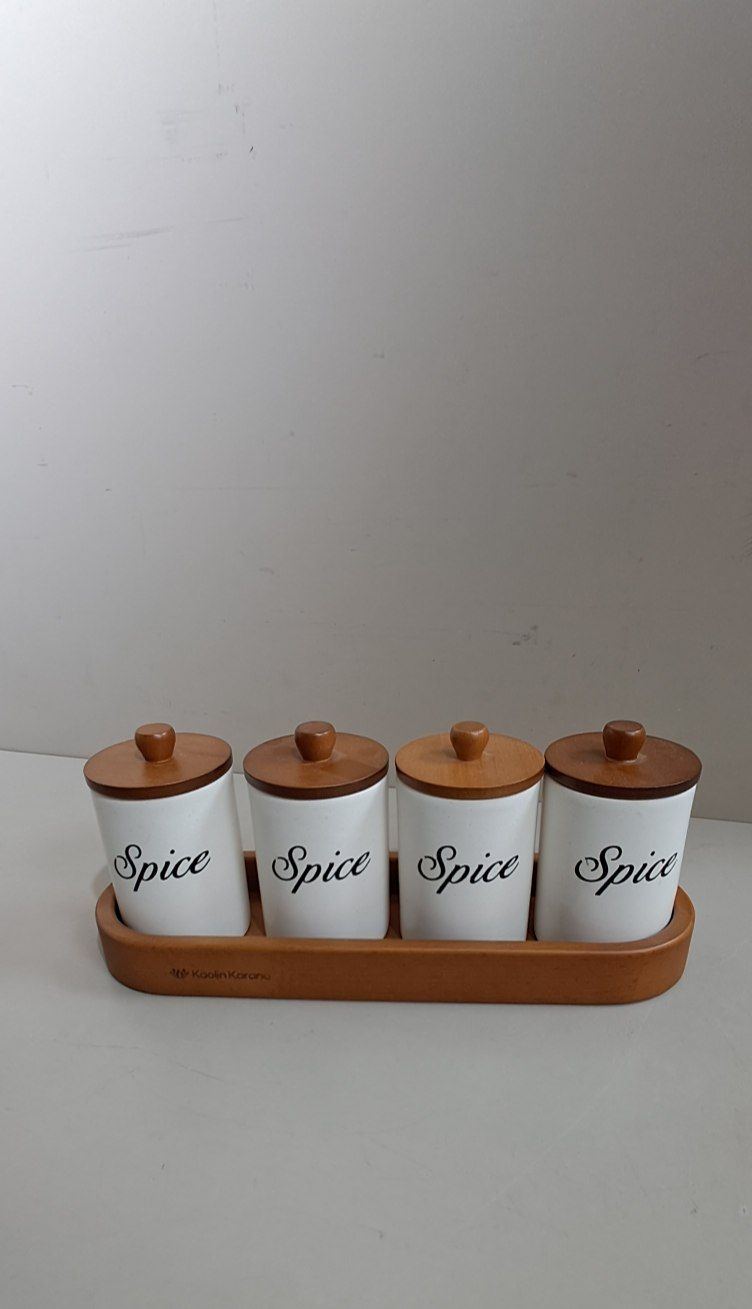 ست جا ادویه ۴ عددی سرامیکی طرح Spice