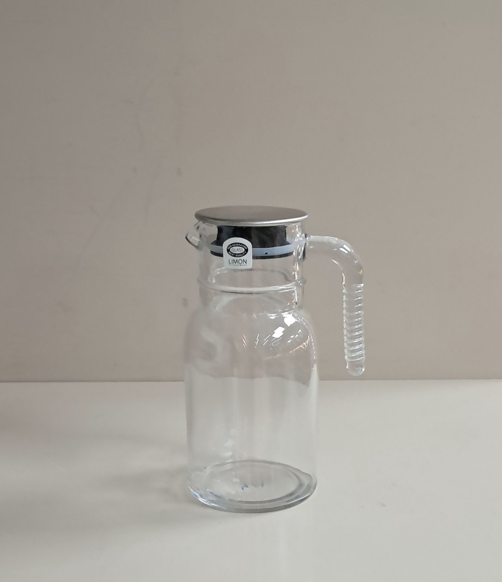 پارچ شیشه‌ای درب استیل LIMON کد 641