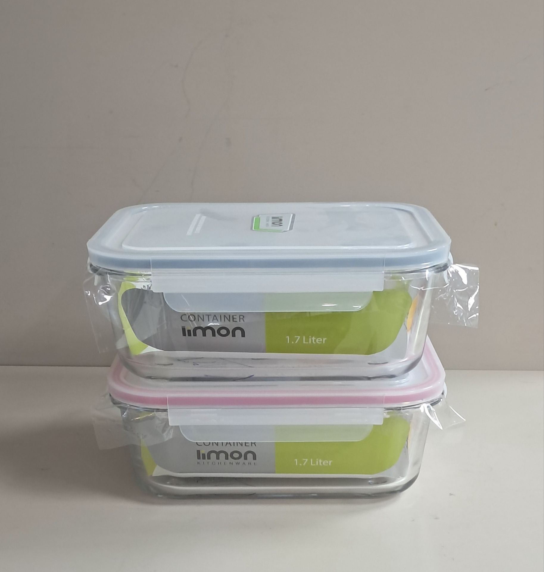 ظرف نگهدارنده شیشه‌ای مستطیل LIMON ظرفیت ۱.۷ لیتر کد 3411