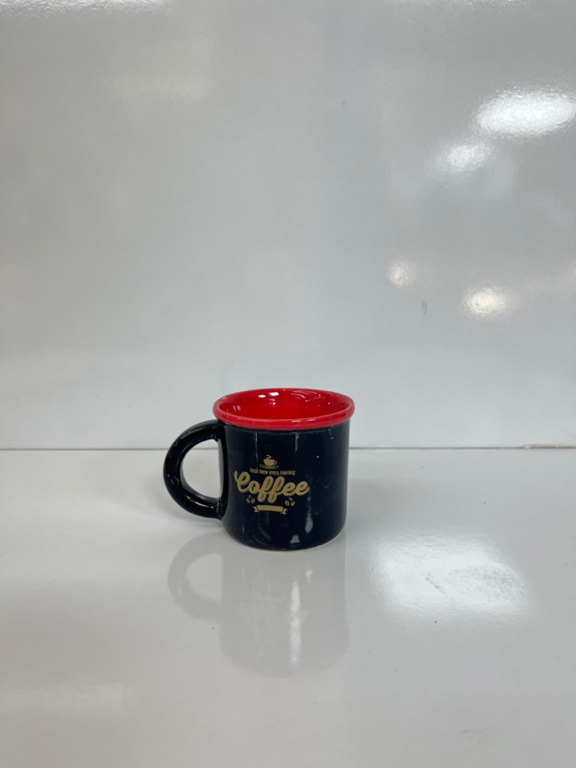قهوه خوری مشکی داخل رنگی دستی  کد 6726