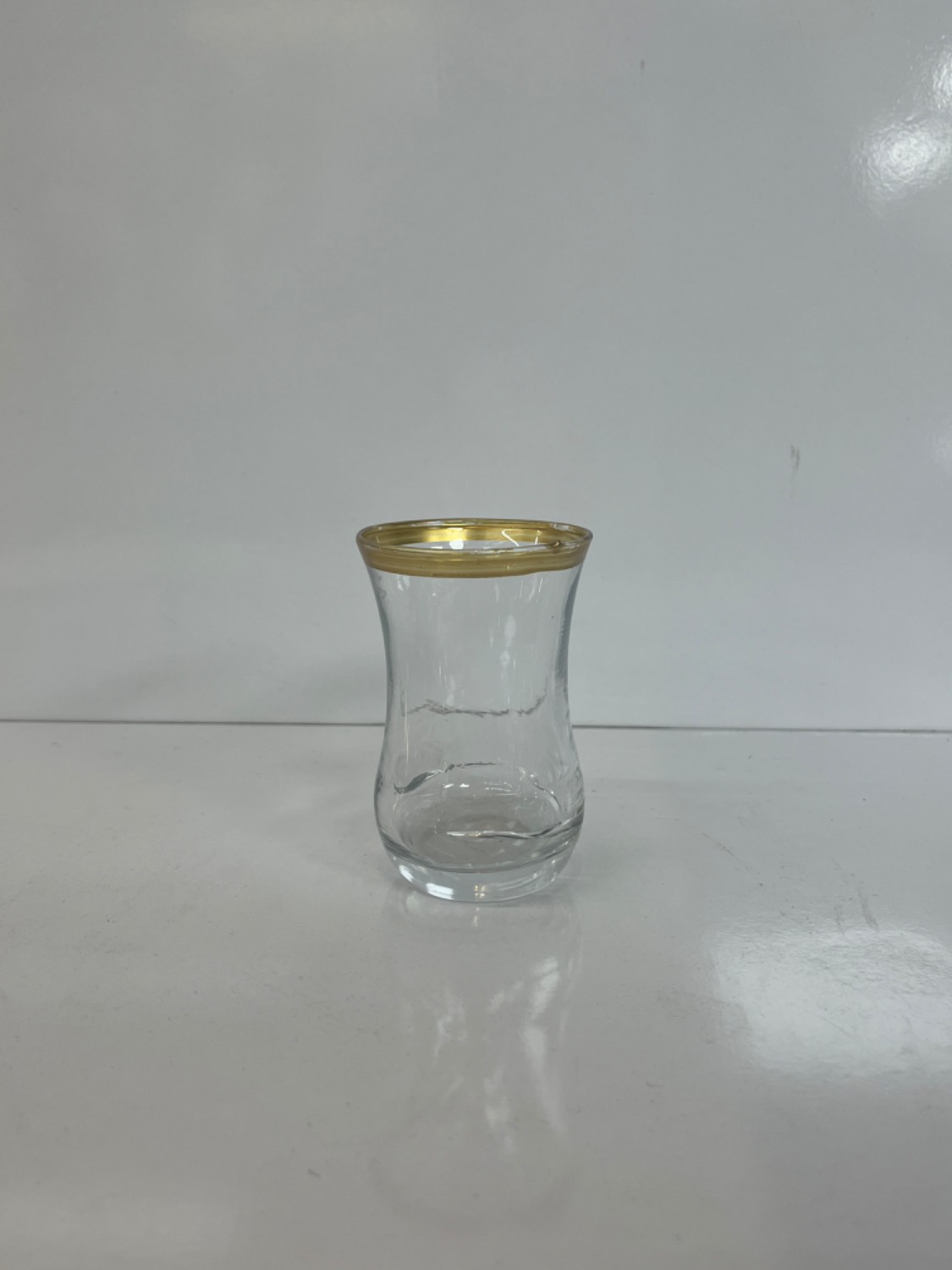 استکان گلجام 1 پنجره ای لب طلا کد 4534